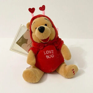 Disney  Firefly Love Bug Winnie the Pooh Mini Bean Bag 8 Inch Plush